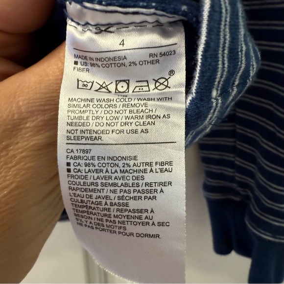 Janie and Jack Blue and White Nautical Hoodie - Picture 5 of 5